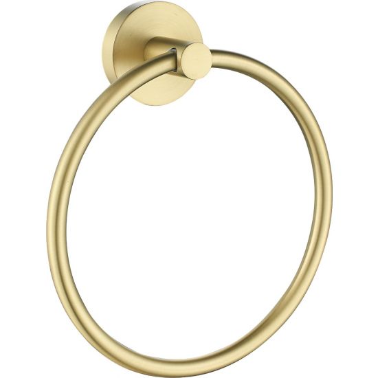 Otus Round Towel Ring Brushed Gold