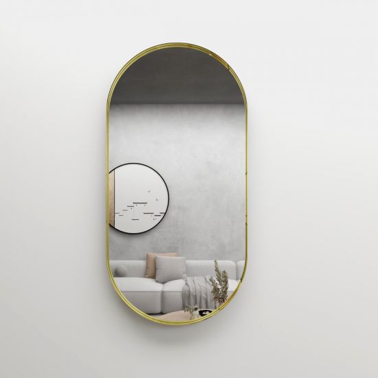 450*900mm Bronze Framed Oval Mirror