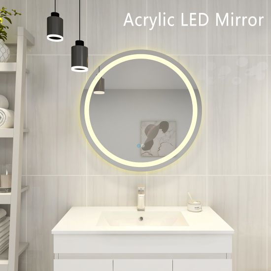 800mm Round Warm Light Frontlit LED Mirror(Touch Sensor Switch)