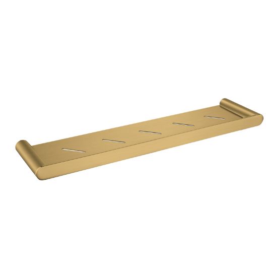 Bellino Brushed Yellow Gold Shower Shelf