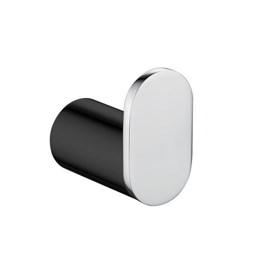 Bellino Chrome & Matte Black Robe Hook