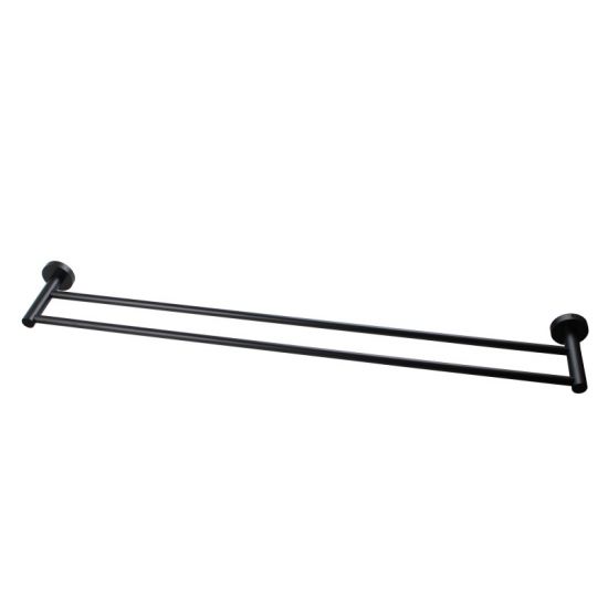 Pentro Matte Black Double Towel Rail 790mm(Cuttable)