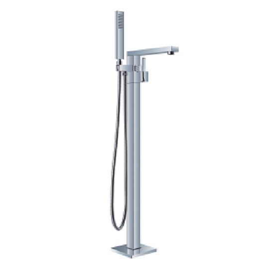 Freestanding Bath Mixer With Handheld Shower Chrome