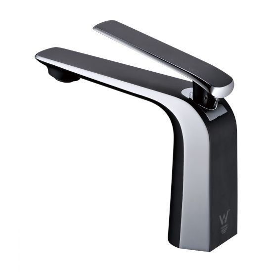 Esperia Chrome & Matte Black Basin Mixer