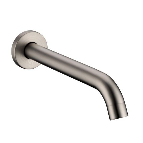 Lucid Pin Series Round Brushed Nickel Bathtub/Basin Wall Spout 160mm Spout