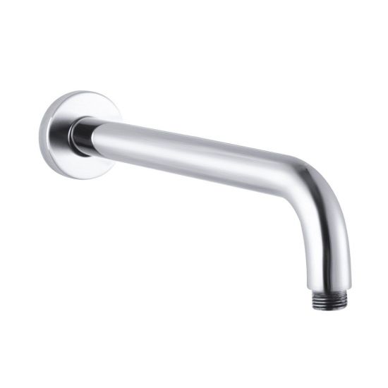 400mm Brushed Nickel Round Wall Straight Shower Arm