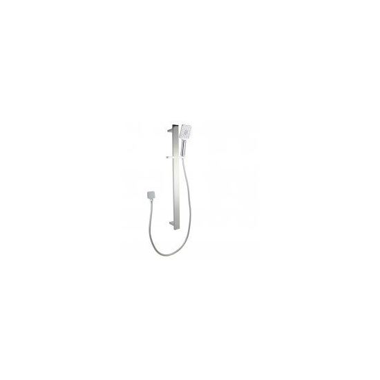 Square Chrome Sliding Shower Rail(ABS Handheld Shower)