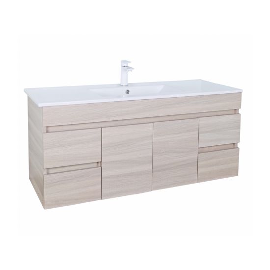 Evie 1500*460*555mm Oak Wall Hung Bathroom Vanity(Cabinet Only)