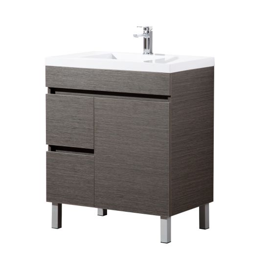 Evie 750*460*860mm Dark Brown Freestanding Bathroom Vanity Left Hand Drawers(Cabinet Only)