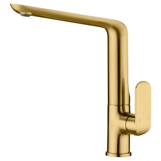 Kara Sink Mixer Brushed Gold