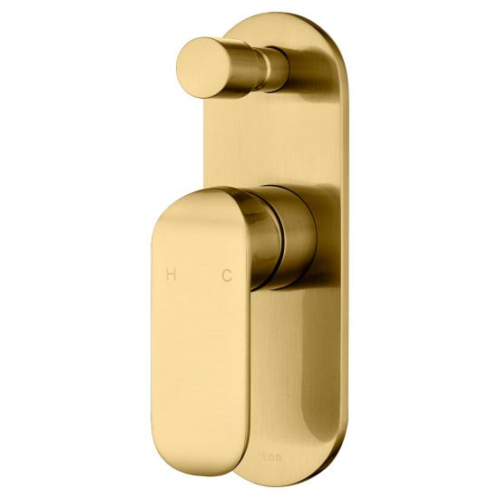 Kara Wall Mixer with Diverter Brushed Gold