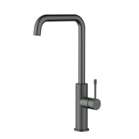 Linie Squareneck Sink Mixer Gun Metal