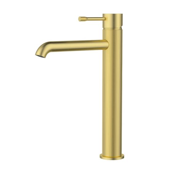 Linie High-Rise Basin Mixer Brushed Gold