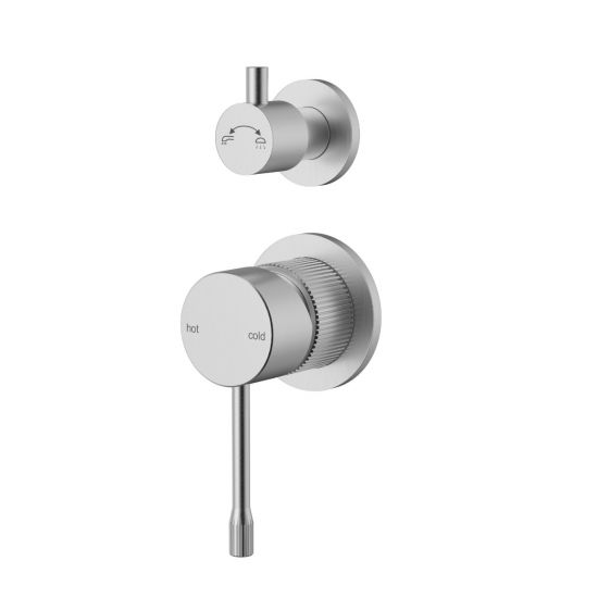 Linie Wall Diverter Mixer Trim Kit with Separate Cover Plate Brushed Nickel