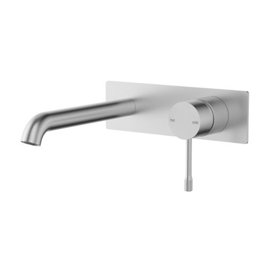 Linie Wall Basin Mixer Trim Kit With 220mm Spout Brushed Nickel