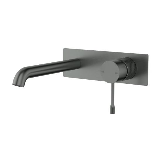 Linie Wall Basin Mixer Trim Kit With 220mm Spout Gun Metal