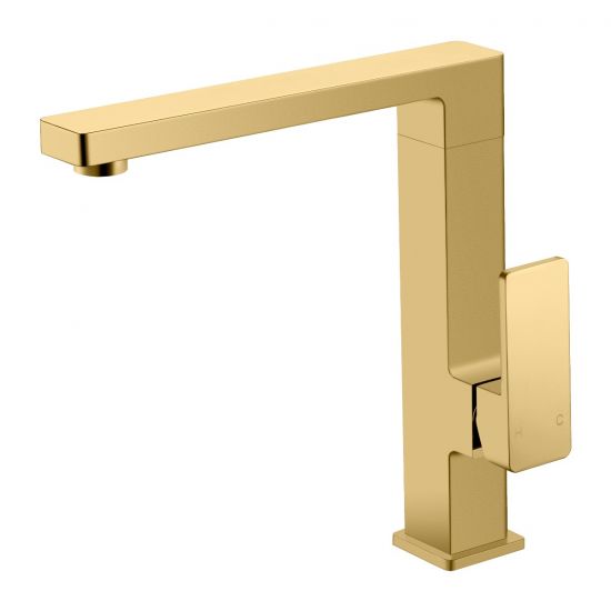 Ceram Sink Mixer Brushed Gold