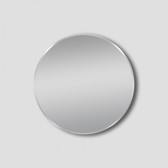 700*700*50mm Brushed Nickel Framed Round Mirror