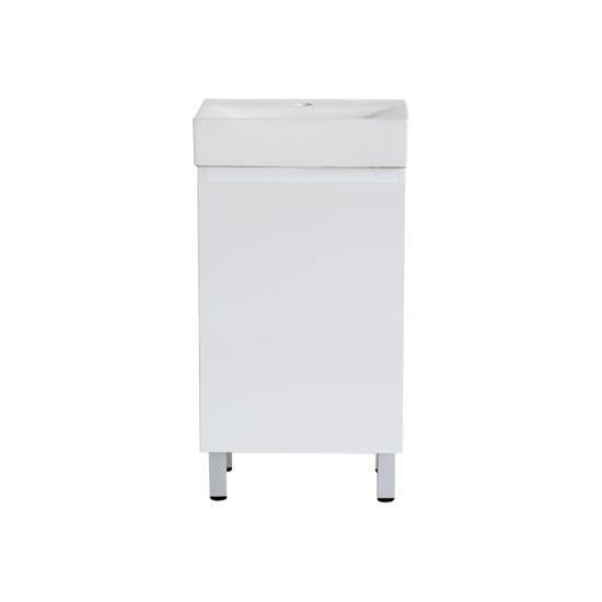 500L*830H*325DMM Gloss White MDF Bathroom Vanity Single Door Free Standing