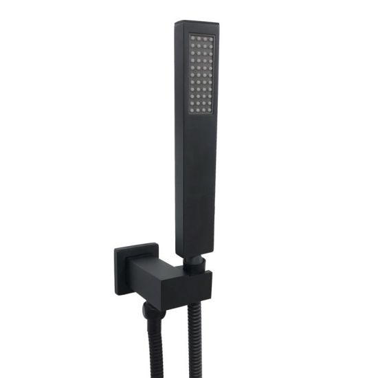 Square Black Handheld Shower Set