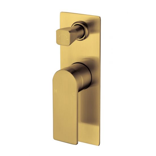 Ruki Wall Mixer with Diverter Brushed Gold