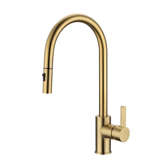 Otus Pull Out Sink Mixer Brushed Gold