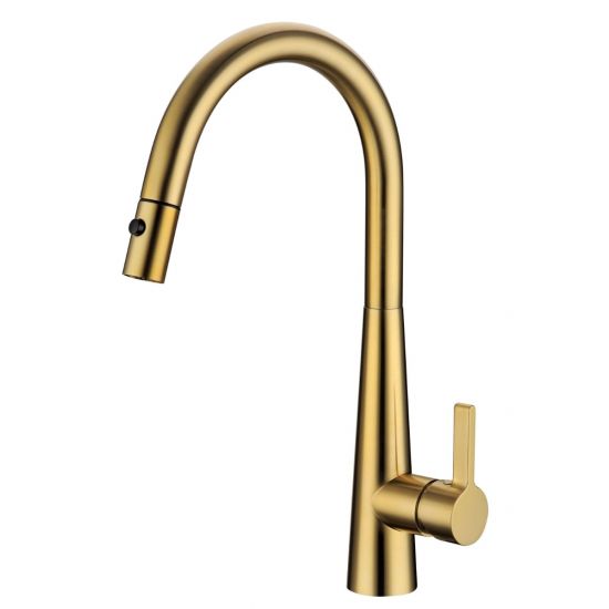 Otus Pull Out Sink Mixer Brushed Gold