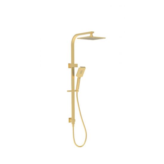 Eden Square Multi-function Shower Set Brushed Gold, 200mm Plastic Shower Head