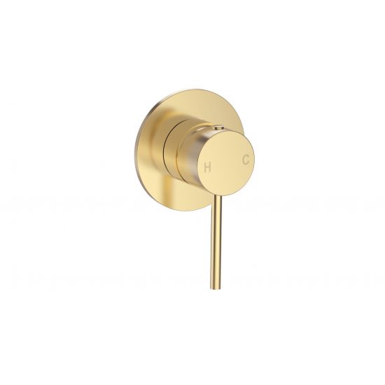 Otus Slimline SS Wall Mixer Trim Kits in Brushed Gold