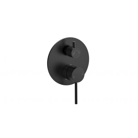 Otus Slimline SS Wall Diverter Mixer Trim Kits in Matt Black