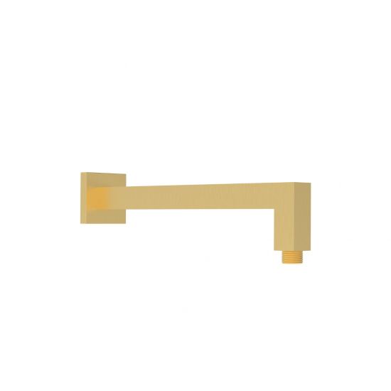 Square Horizontal Shower Arm Brushed Gold