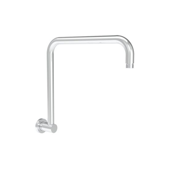 Round Rectangle Curved Shower Arm Chrome