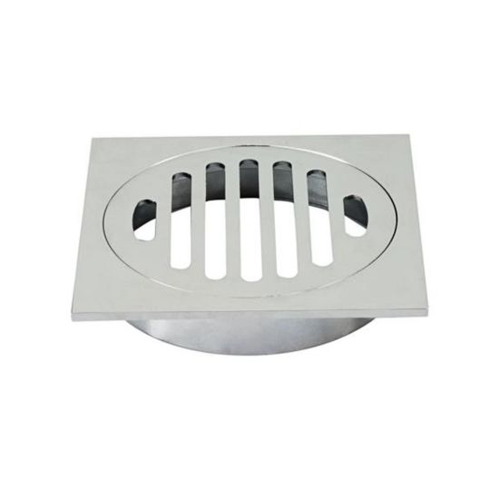 Brass twist open Grate Chrome with 100mm Outlet 110*110mm Floor Waste