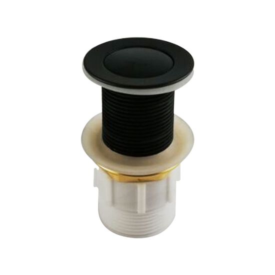 Black Solid Brass Pop Up Waste Non Overflow