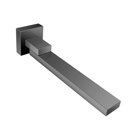 Cavallo Gun Metal Grey Square Bath Spout