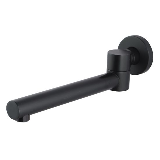 Pentro Matte Black Swivel Round Bath Spout