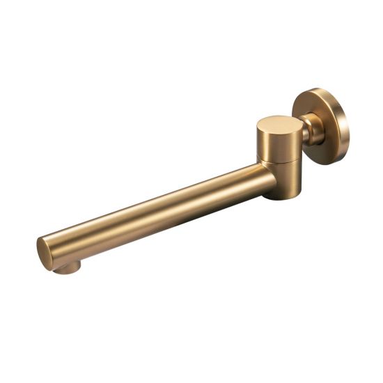 Pentro Brushed Yellow Swivel Gold Round Bath Spout