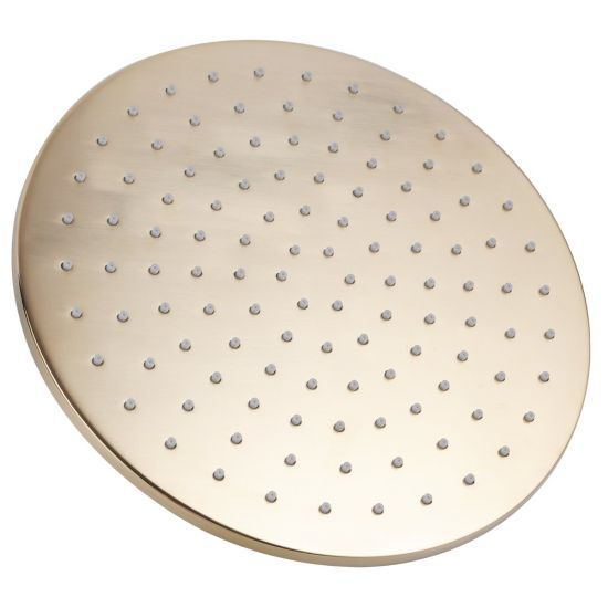 Pentro 10" Solid Brass Round Brushed Yellow Gold Rainfall Shower Head