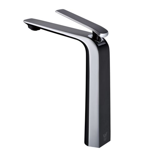 Esperia Chrome & Matte Black Tall Basin Mixer