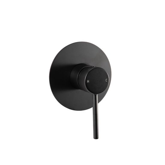 Pentro Matte Black Round Shower Mixer Tap