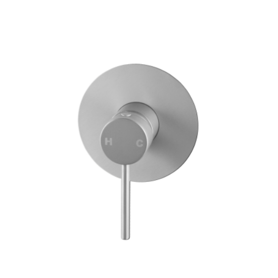 Pentro Brushed Nickel Round Shower Mixer Tap