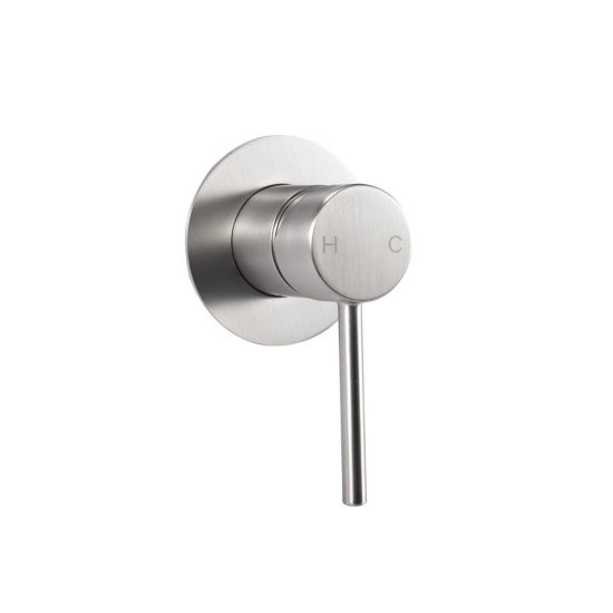 Pentro Brushed Nickel Round Shower Mixer Tap with 65mm Cover plate