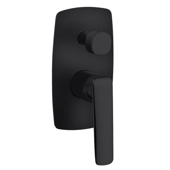 Bellino Matte Black Wall Mixer with Diverter