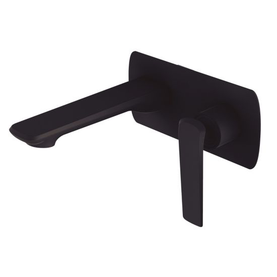 Esperia Matte Black Wall Mixer With Spout