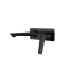 Square Matte Black Round Bathtub/Basin Wall Mixer With Spout