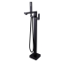 Black Freestanding Bath Mixer With Handheld Shower