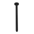 Round Black Ceiling Shower Arm 400mm