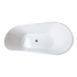 1700mm Oval Gloss White Acrylic Free Standing Bathtub No Overflow