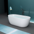 1700mm Oval Gloss White Acrylic Free Standing Bathtub No Overflow