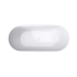 1700mm Oval Gloss White Acrylic Free Standing Bathtub No Overflow